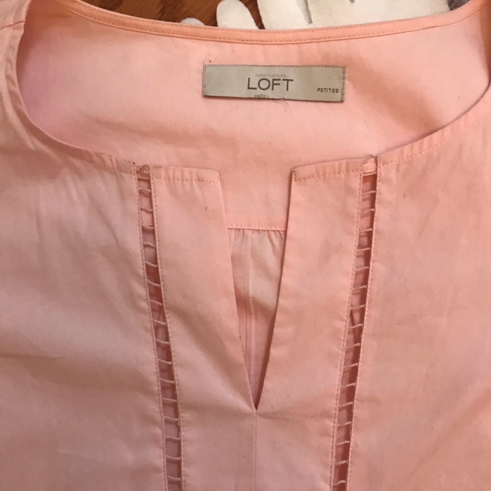 LOFT pink 3/4 sleeves blouse - Picture 4 of 9
